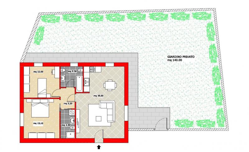 Giambrone casa Monolocale 35 mq